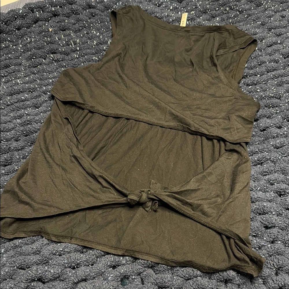 Fabletics Black Muscle Tee Sleeveless Top